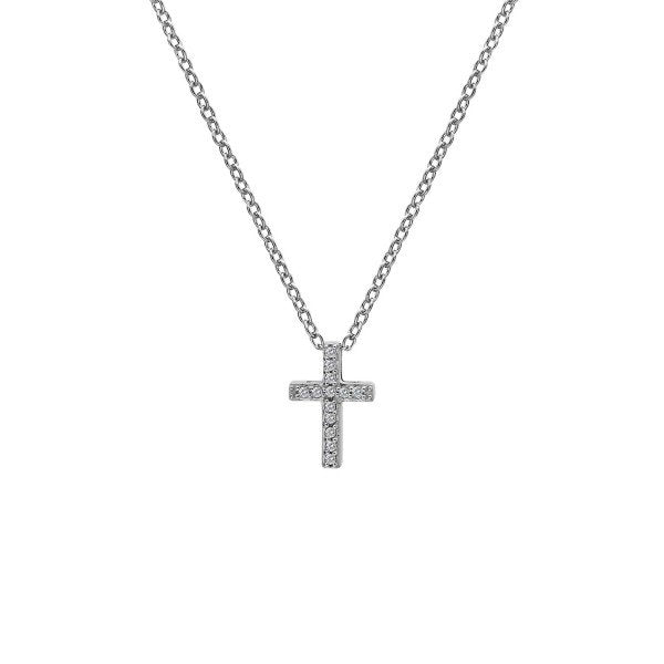 SILV CROSS PENDANT HOT DIAMONDS MICRO B