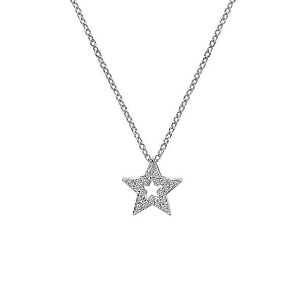 SILV STAR PENDANT HOT DIAMONDS MICRO B