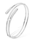 LADIES SILVER COIL DRIP BANGLE