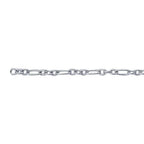 SILVER 1.5MM LONG & SHORT FIGARO LINK BRACELET - PERMA JEWEL