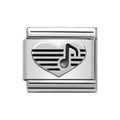 NOM HEART MUSICAL NOTE SILV SHINE - OXID SYMBOLS
