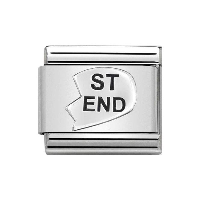 330101/43 NOM SILV SHINE ST - END (BEST FRIENDS) HEART