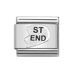 330101/43 NOM SILV SHINE ST - END (BEST FRIENDS) HEART