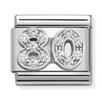 NOM NUMBER 80 EIGHTY MULTI CZ SILV SHINE