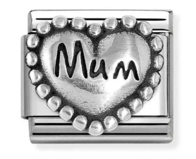 NOM HEART MUM SILV SH. - OXIDISED SYMBOL