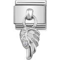 NOM CZ ANGEL WING DANGLE - CHARMS