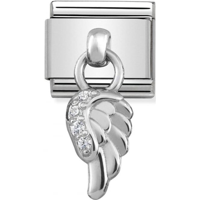 NOM CZ ANGEL WING DANGLE - CHARMS