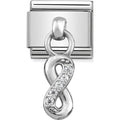 NOM CZ INFINITY SIGN DANGLE - CHARMS