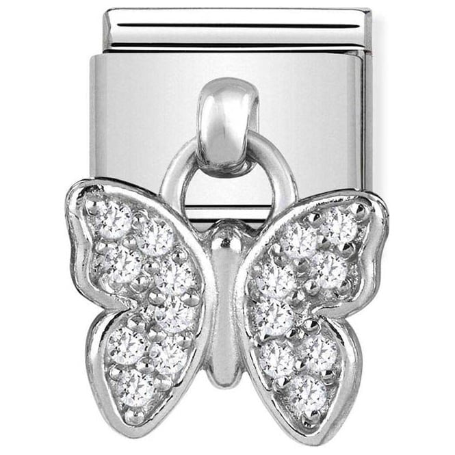 NOM CZ BUTTERFLY DANGLE - CHARMS