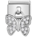 NOM CZ BUTTERFLY DANGLE - CHARMS