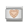 NOM ROSE GOLD HEART DIAMOND CUT
