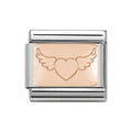 NOM ROSE GOLD PLATE FLYING HEART
