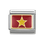NOM VIETNAM ENAMEL - ASIA FLAGS