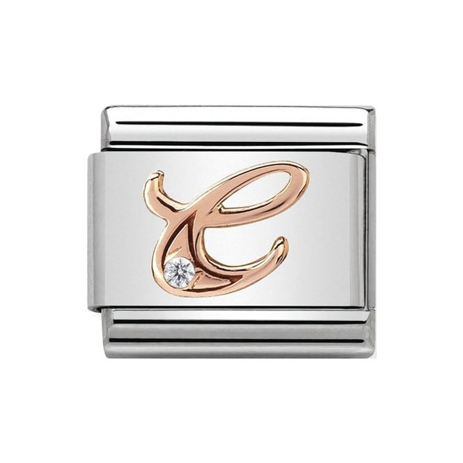 NOM LETTER C CZ ROSE GOLD