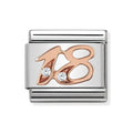 NOM NUMBER 18 EIGHTEEN CZ ROSE GOLD