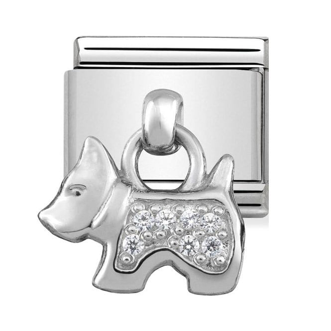 NOM CZ DOG DANGLE - CHARMS