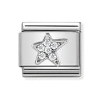 NOM ASYMMETRIC STAR MULTI CZ SILV SHINE