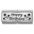 330710/13 NOM HAPPY BIRTHDAY SIL - DOUBLE ENGRAV