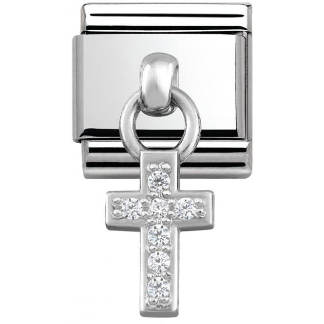 NOM CZ CROSS DANGLE - CHARMS