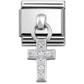 NOM CZ CROSS DANGLE - CHARMS