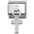 NOM CZ CROSS DANGLE - CHARMS