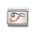 NOM LETTER T CZ ROSE GOLD