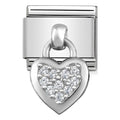 NOM CZ HEART DANGLE - CHARMS