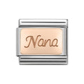 NOM ROSE GOLD NANA ENGRAVED PLATE