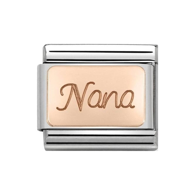 NOM ROSE GOLD NANA ENGRAVED PLATE