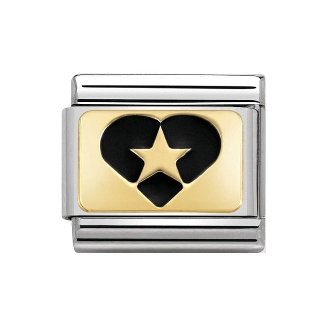 NOM HEART BLACK STAR - PLATES