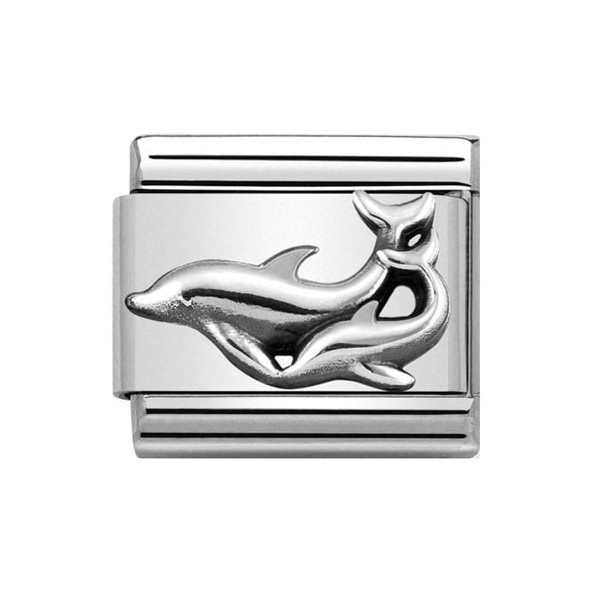NOM PR OF DOLPHINS SILV SHINE - OXIDISED SYMBOLS
