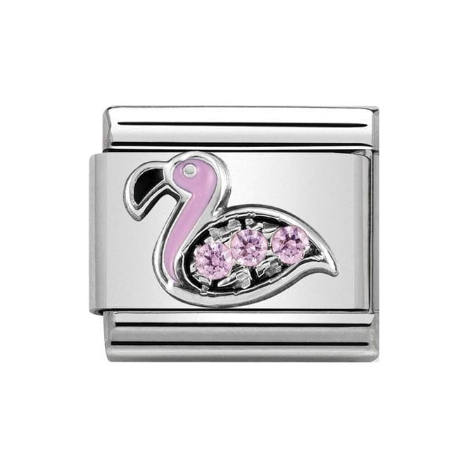 NOM FLAMINGO PINK MULTI CZ SILV SHINE