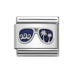 NOM ENAMEL SUNGLASSES BLUE