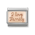 NOM ROSE GOLD I LOVE FAMILY - PLATES