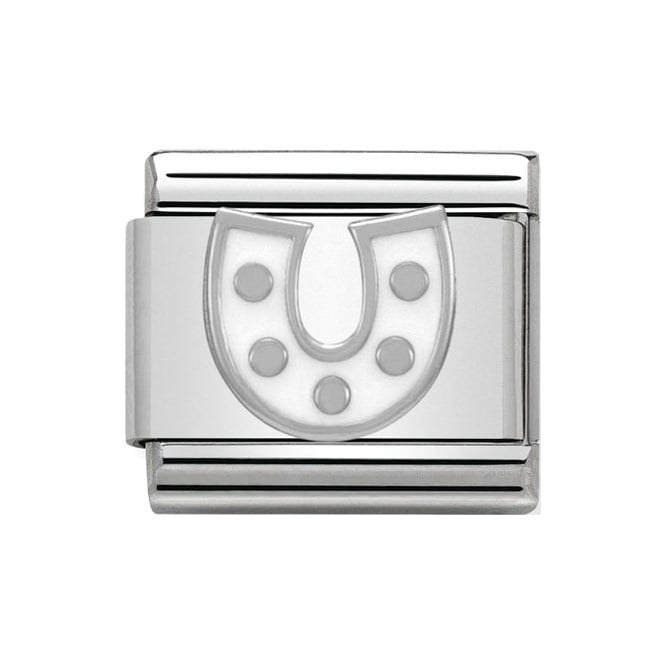 NOM ENAMEL WHITE HORSESHOE