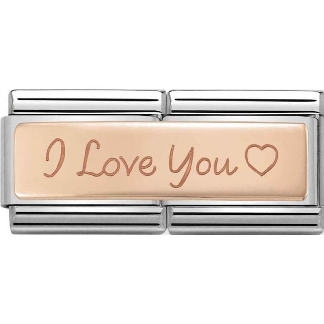 NOM ROSE GOLD I LOVE YOU DOUBLE ENGRVD