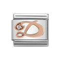 NOM LETTER D CZ ROSE GOLD