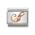 NOM LETTER S CZ ROSE GOLD