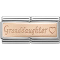 NOM ROSE GOLD GRAND DAUGHTER HEART DOUBLE ENGRVD