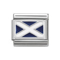 NOM SCOTTISH ENAMEL FLAG SILV SHINE