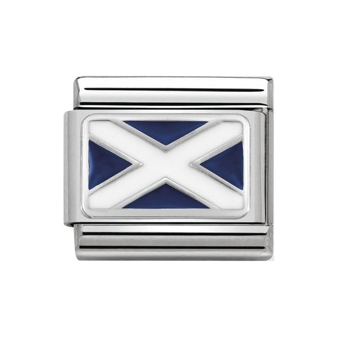 NOM SCOTTISH ENAMEL FLAG SILV SHINE