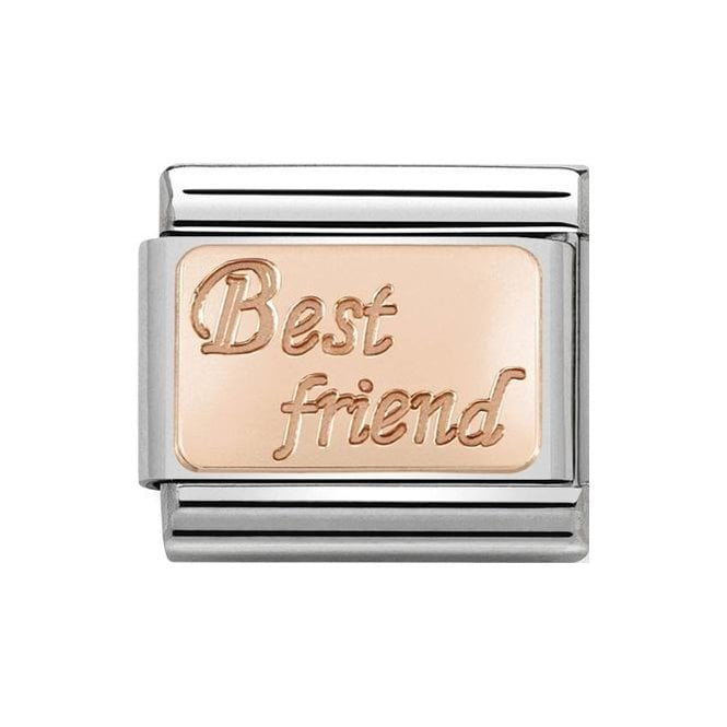 NOM ROSE GOLD BEST FRIEND ENGRAVED PLATE