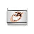 NOM LETTER O CZ ROSE GOLD