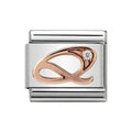 NOM LETTER Q CZ ROSE GOLD