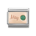 NOM ROSE GOLD MAY EMERALD - STONE MONTH