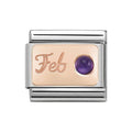 NOM ROSE GOLD FEB AMETHYST - STONE MONTH