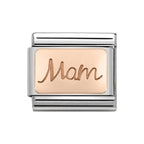 NOM ROSE GOLD MAM ENGRAVED PLATE