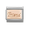 NOM ROSE GOLD FRIEND ENGRAVED PLATE