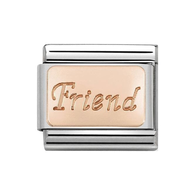 NOM ROSE GOLD FRIEND ENGRAVED PLATE