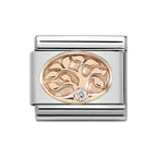 NOM ROSE GOLD TREE OF LIFE CZ